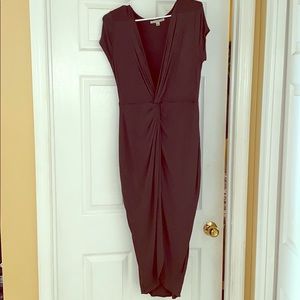 Midi front slit dress